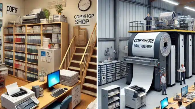 Copyshop vs Druckerei