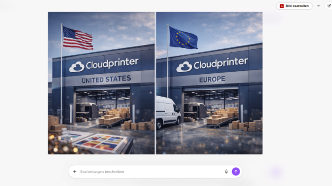 Cloudprinter Fulfillment-Center USA und Europa