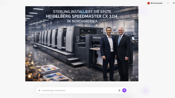 Sterling Heidelberg Speedmaster CX 104 Nordamerika